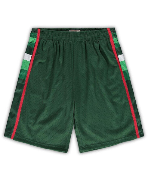 Men's Hunter Green Milwaukee Bucks Big and Tall Hardwood Classics Team Swingman Shorts