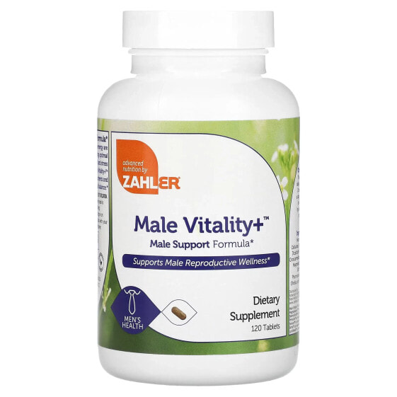 Витамины для мужского здоровья Zahler Male Vitality +, Поддержка мужского репродуктивного здоровья 120 таблеток