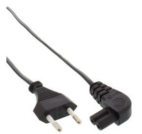 InLine power cable - Euro male / Euro8 male angled - black - 5m