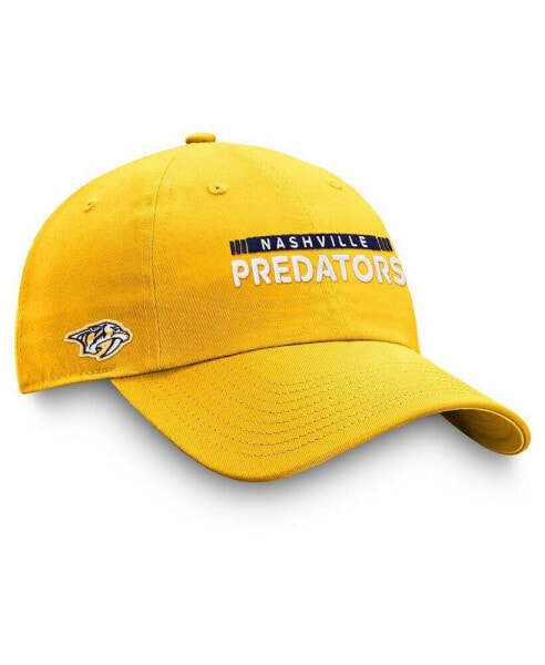 Men's Gold Nashville Predators Authentic Pro Rink Adjustable Hat