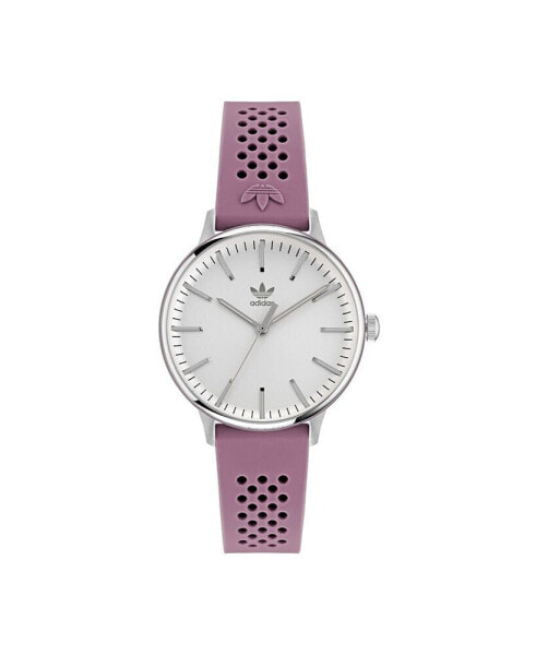 Unisex Three Hand Code One Small Pink Silicone Strap Watch 35mm