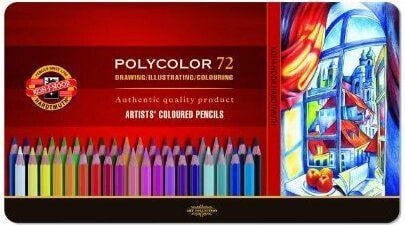 Цветные карандаши Koh-I-Noor Polycolor 72 цвета, металлическая упаковка