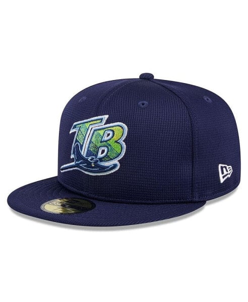 Men's Navy Tampa Bay Rays 2024 Batting Practice 59FIFTY Fitted Hat