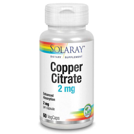 SOLARAY Copper Citrate 2mgr 60 Units