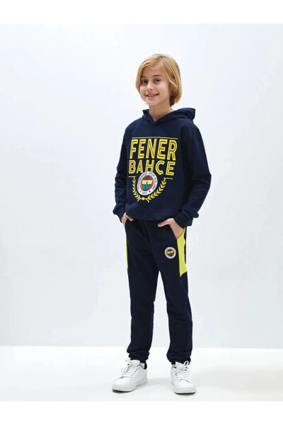 LCW Kids Beli Lastikli Fenerbahçe Baskılı Erkek Çocuk Jogger Eşofman Altı