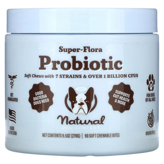 Витамины и добавки Natural Dog Company Super-Flora Probiotic 90 мягких жевательных конфет весом 270 г