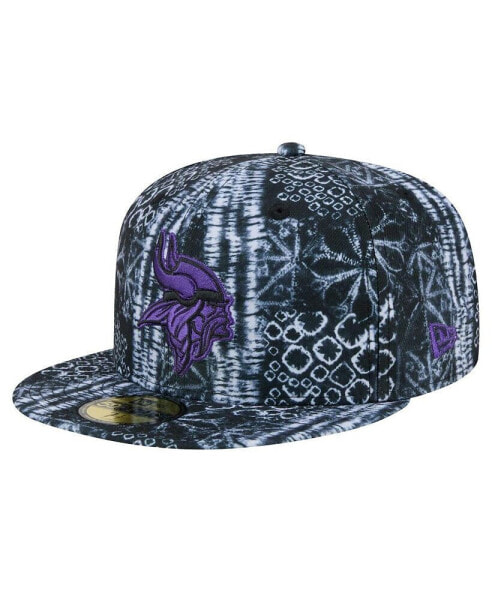 Men's Black Minnesota Vikings Shibori 59fifty Fitted Hat