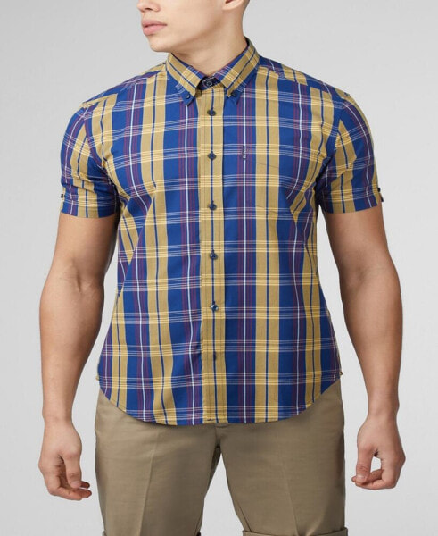 Men's Irregular Check Short Sleeve Shirt