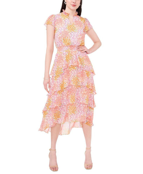 Платье женское Sam & Jess средней длины, с поясом на резинке и тире, с принтом цветов