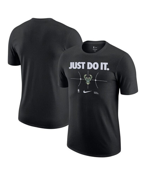 Men's Black Milwaukee Bucks Just Do It T-shirt