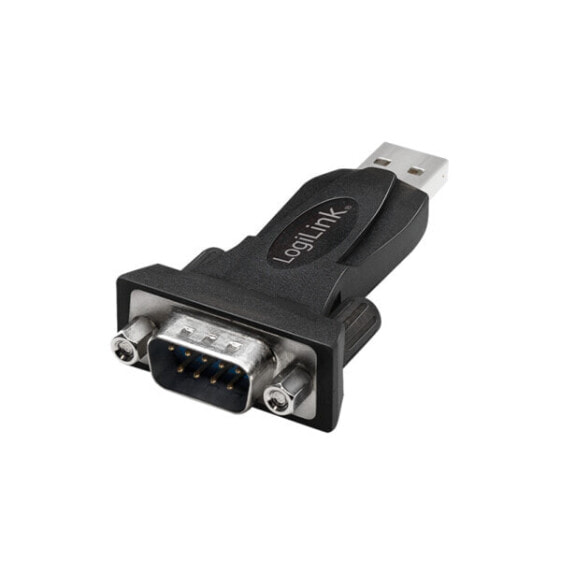 Аксессуары LogiLink AU0002F - USB Type-A - RS-232 - USB 2.0 - Male - Черный - 36 мм - 67 мм
