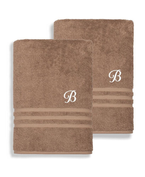 Textiles Turkish Cotton Personalized 2 Piece Denzi Bath Towel Set, 54" x 27"