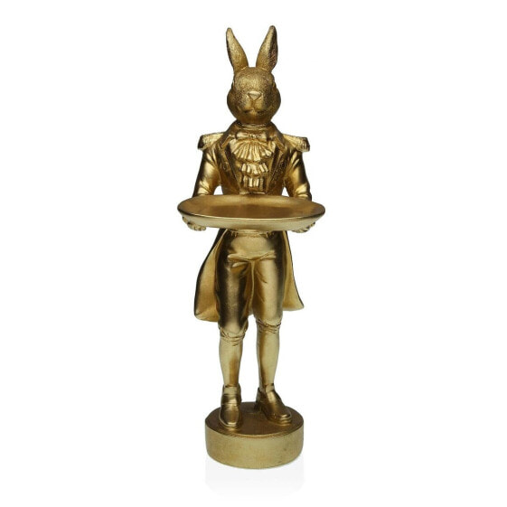 Декоративная фигура Versa Золотой кролик 16 x 40 x 12 см Смола