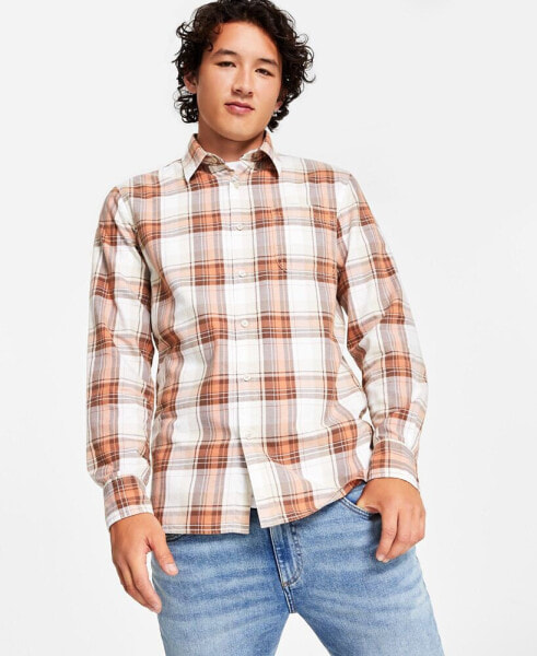 Men's Diego Plaid Long-Sleeve Shirt, Created for Macy's