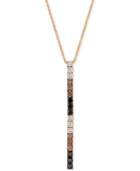 Le Vian chocolate Layer Cake™ Blackberry Diamonds®, Chocolate Diamonds® & Nude Diamonds™ 18" Pendant Necklace (1 ct. t.w.) in 14k Rose, Yellow or White Gold