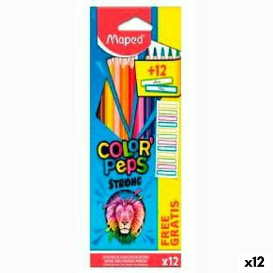 Цветные карандаши Maped Color' Peps Strong Разноцветный 12 Предметы (12 штук)