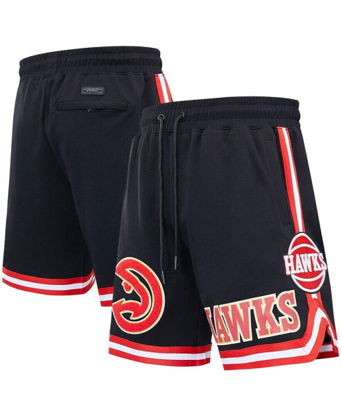 Men's Black Atlanta Hawks Chenille Shorts