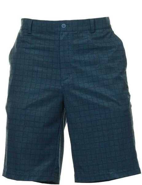 Nike Golf 241178 Mens Plaid Stretch Golf Shorts Blue Force/Anthracite Size 32