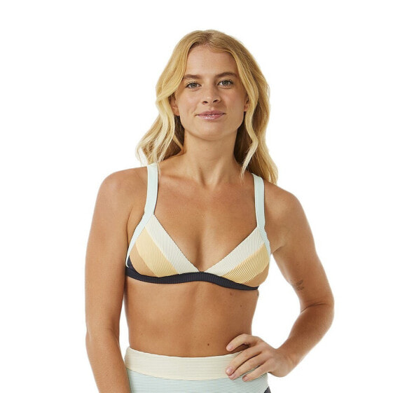 RIP CURL Block Party Spliced Fixed Tri Bikini Top