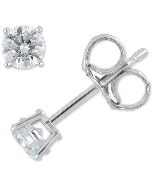 Diamond Stud Earrings (5/8 ct. t.w.) in 14k White Gold