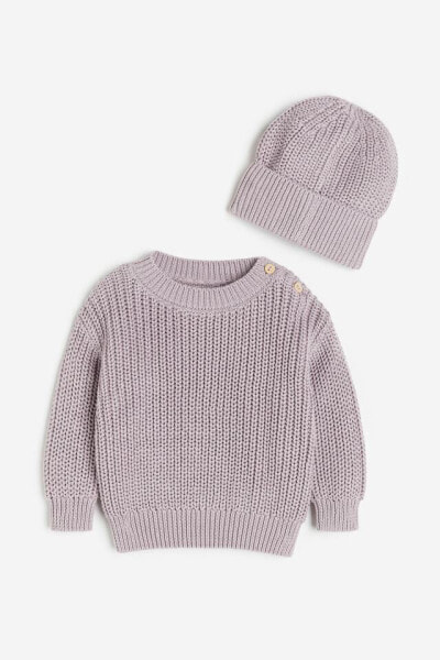 2-piece Knit Cotton Set