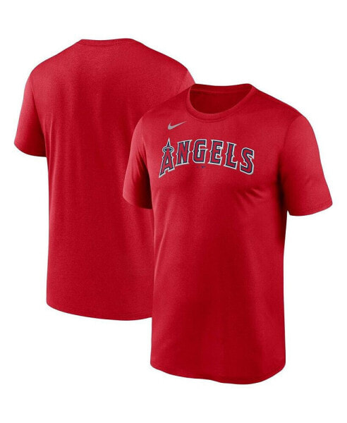 Men's Red Los Angeles Angels Wordmark Legend Performance Big and Tall T-shirt