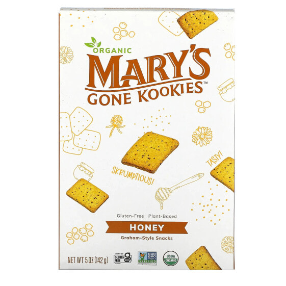 Mary's Gone Crackers, Graham Style Snacks, мед, 142 г (5 унций)