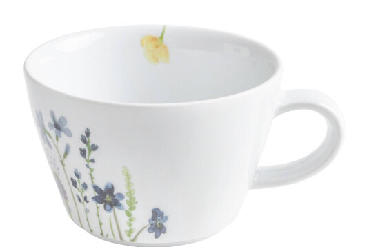 Tasse 0,25 l Wildblume blau/rot