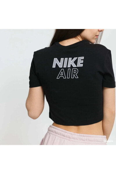 Спортивная футболка Nike Air Crop Top черная для женщин