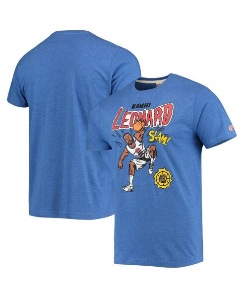 Men's Kawhi Leonard Royal La Clippers Comic Book Player Tri-Blend T-shirt