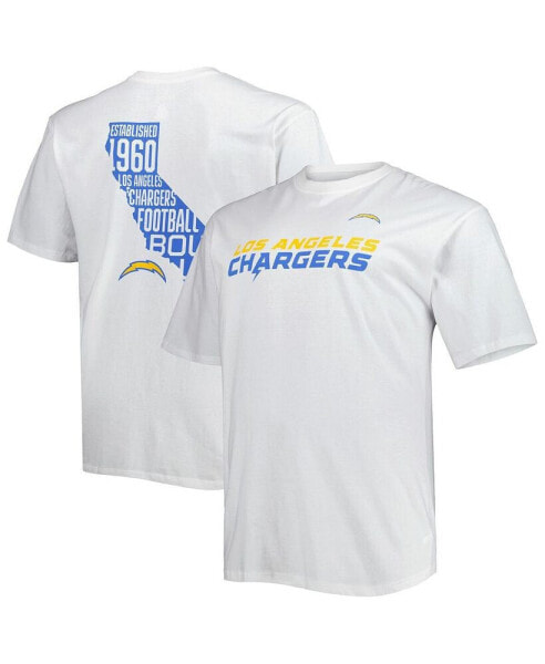 Men's White Los Angeles Chargers Big and Tall Hometown Collection Hot Shot T-shirt