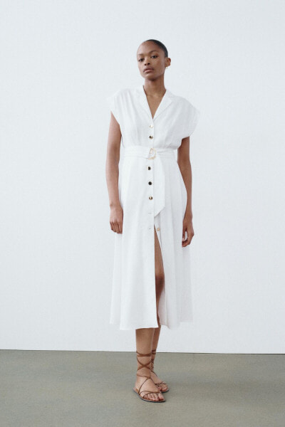 SHIRT DRESS WITH BELT