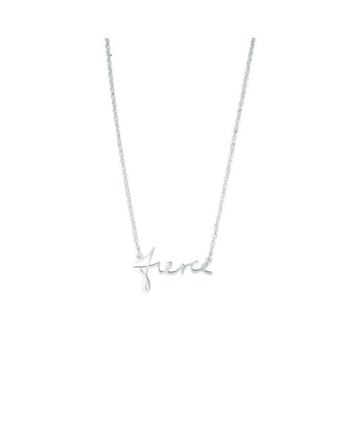 316L Absolute Affirmation Silver-Tone "Fierce" Necklace
