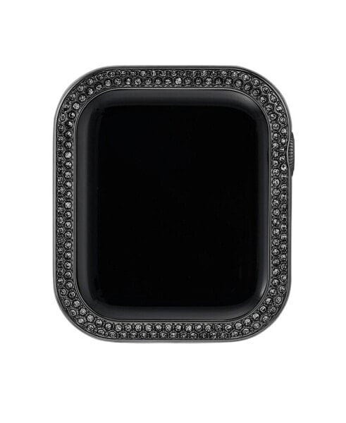 Women's Black Alloy Protective Case with Black Crystals designed for 44mm Apple Watch®