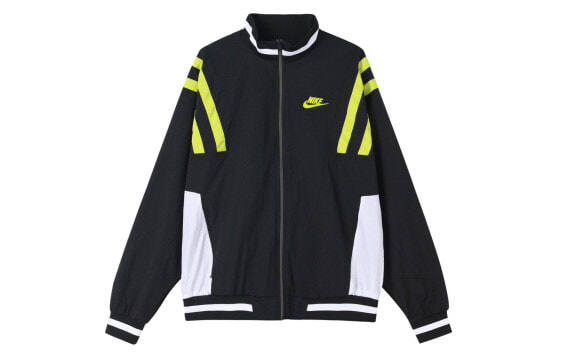 Nike Sportswear 撞色运动梭织Logo夹克外套 男款 黑色 / Куртка Nike Sportswear Logo CJ4922-010