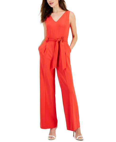 Women's Sleeveless Crepe Jumpsuit