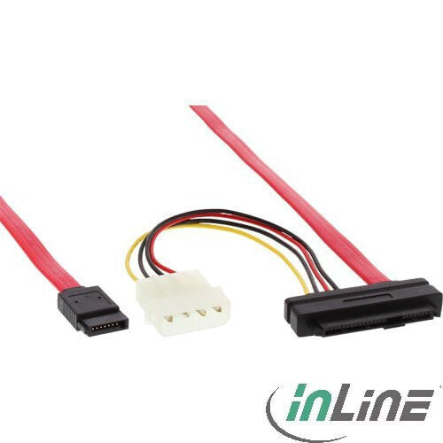 InLine SAS cable - 29pin SFF-8482 + Power to 1x SATA - single Target - 0.5m