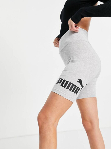 Puma Essentials legging shorts in grey