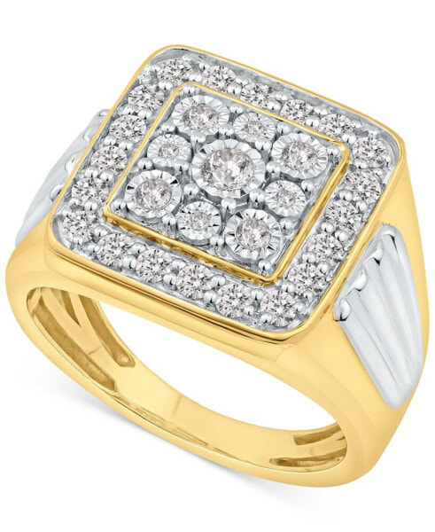 Men's Diamond Cluster Ring (1 ct. t.w.) in 10k Gold