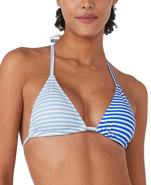 Women's Striped Triangle Bikini Top