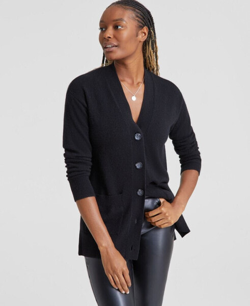 Women's Button-Front 100% Cashmere Cardigan, Created for Macy's