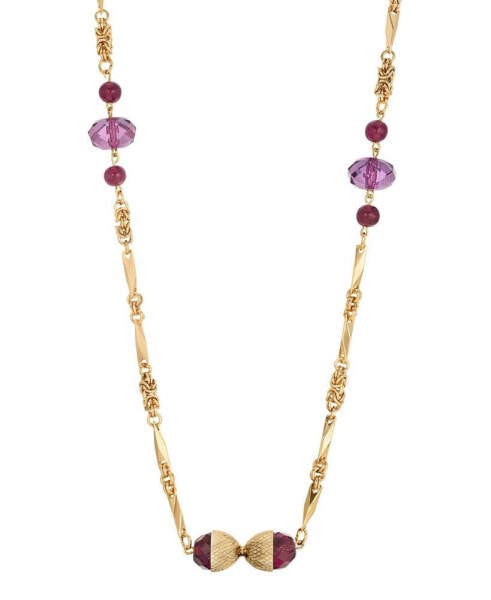 2028 purple Stone Necklace