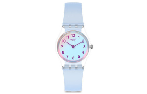 Часы и аксессуары Swatch LK396 женские, силиконовый ремешок, кварцевый механизм, 30 м водонепроницаемые, голубые