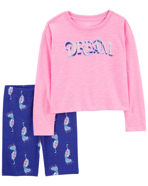 Kid 2-Piece Dream Peacock Loose Fit Pajamas 12