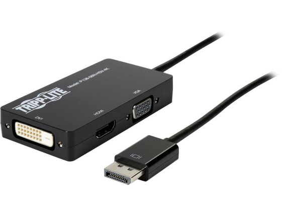 Tripp Lite DisplayPort to VGA/DVI/HDMI All-in-One Cable Adapter, Converter for D