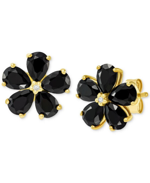 Серьги Macy's Onyx & Diamond Stud