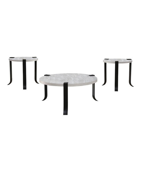 Burford Round Coffee Table Set, 3 Piece