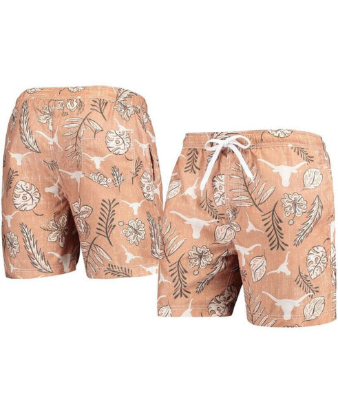 Men's Texas Orange Texas Longhorns Vintage-Like Floral Swim Trunks