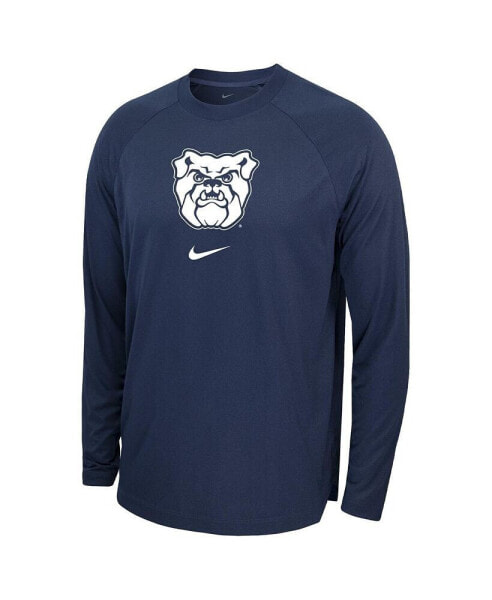 Men's Navy Butler Bulldogs Basketball Spotlight Raglan Performance Long Sleeve T-shirt