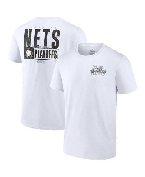 Men's White Brooklyn Nets 2022 Nba Playoffs Dunk T-shirt